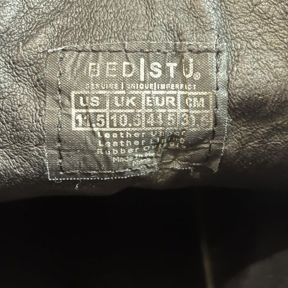 BED|STU Curtis II Chukka Boots Men's 11.5 Black Leather Lace Up Ankle Moc Toe - Picture 8 of 8